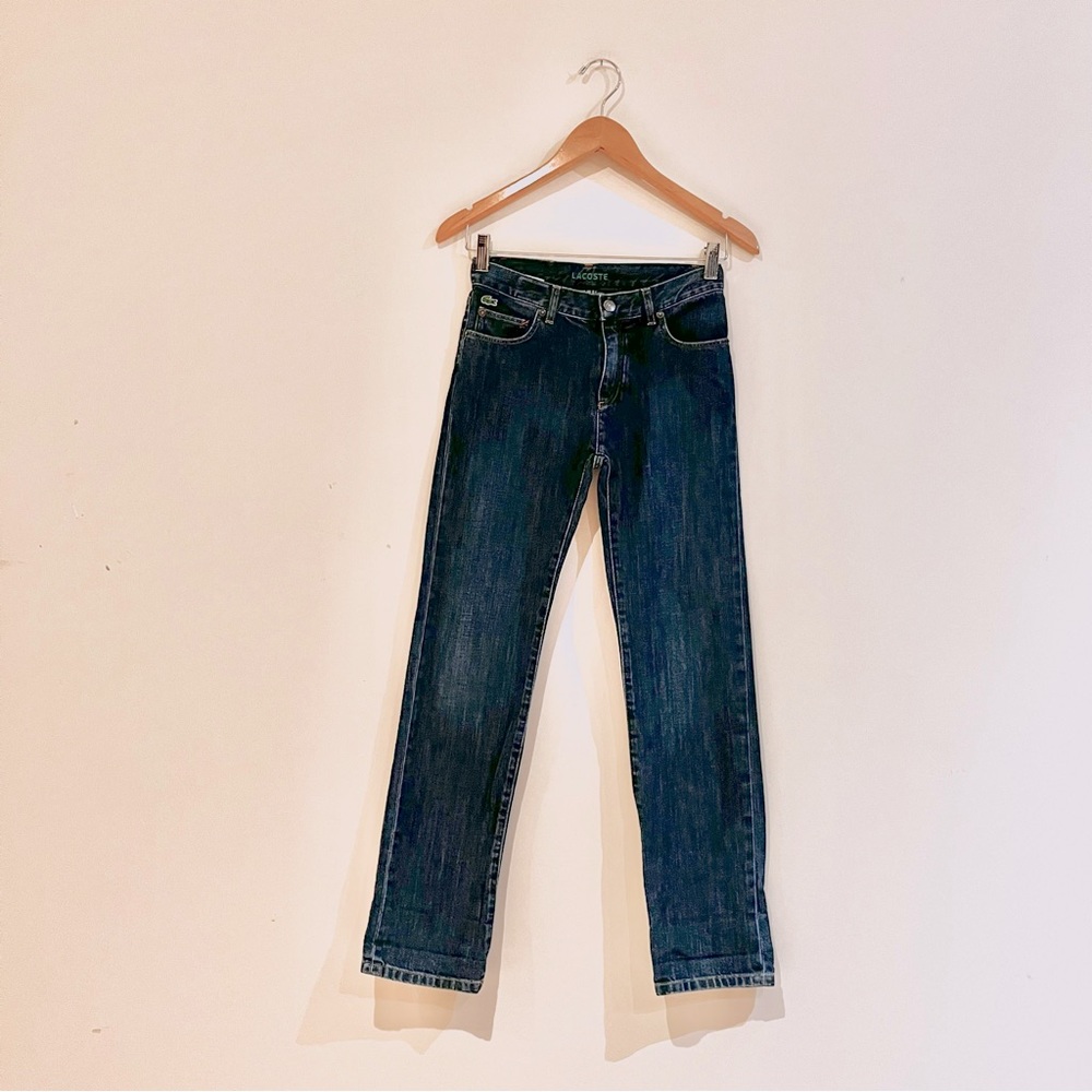 Lacoste Classic Dark Wash Straight Leg Jeans -Preppy / Quiet Luxury